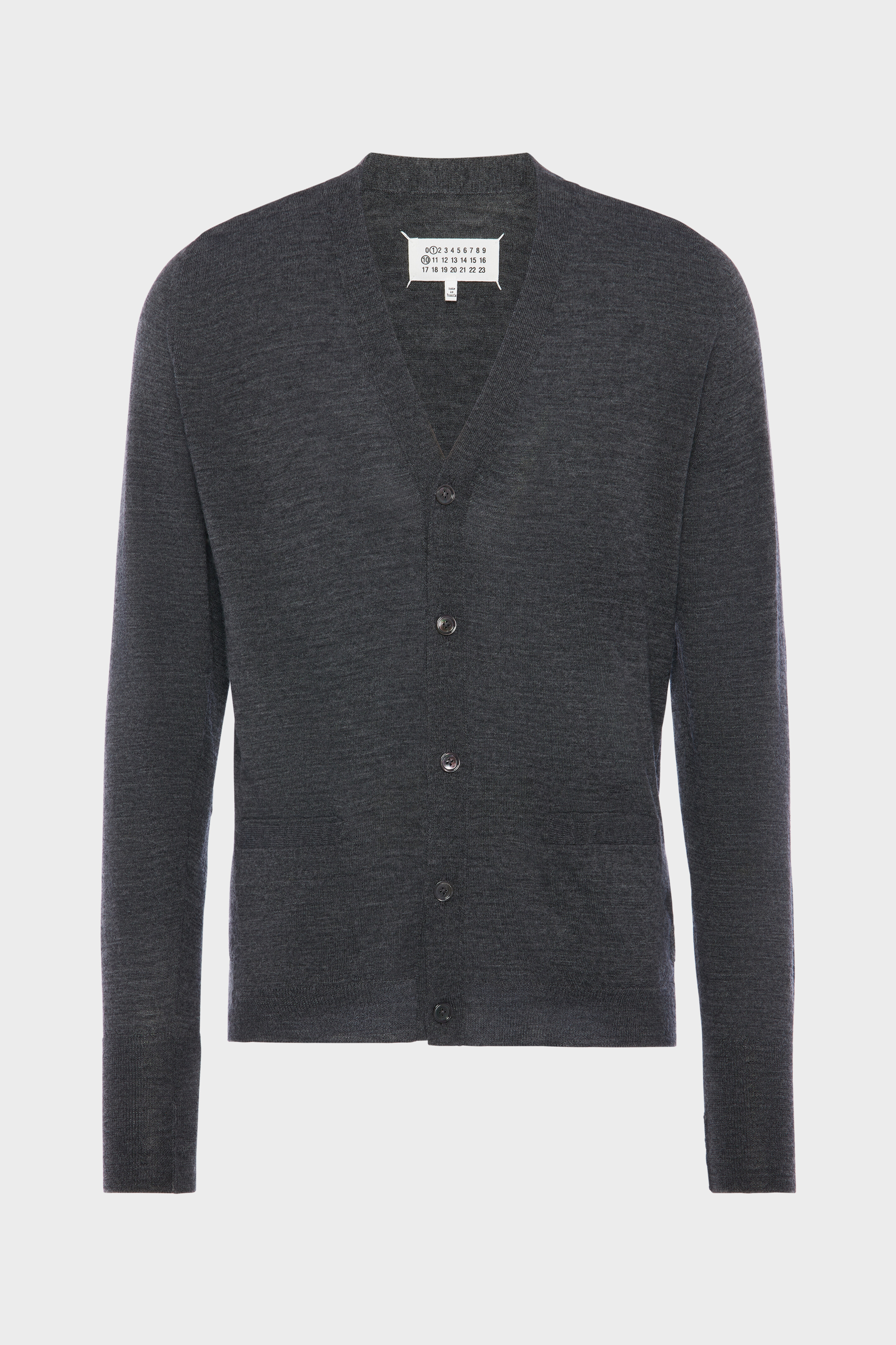 Cardigan in misto lana con scollo a V