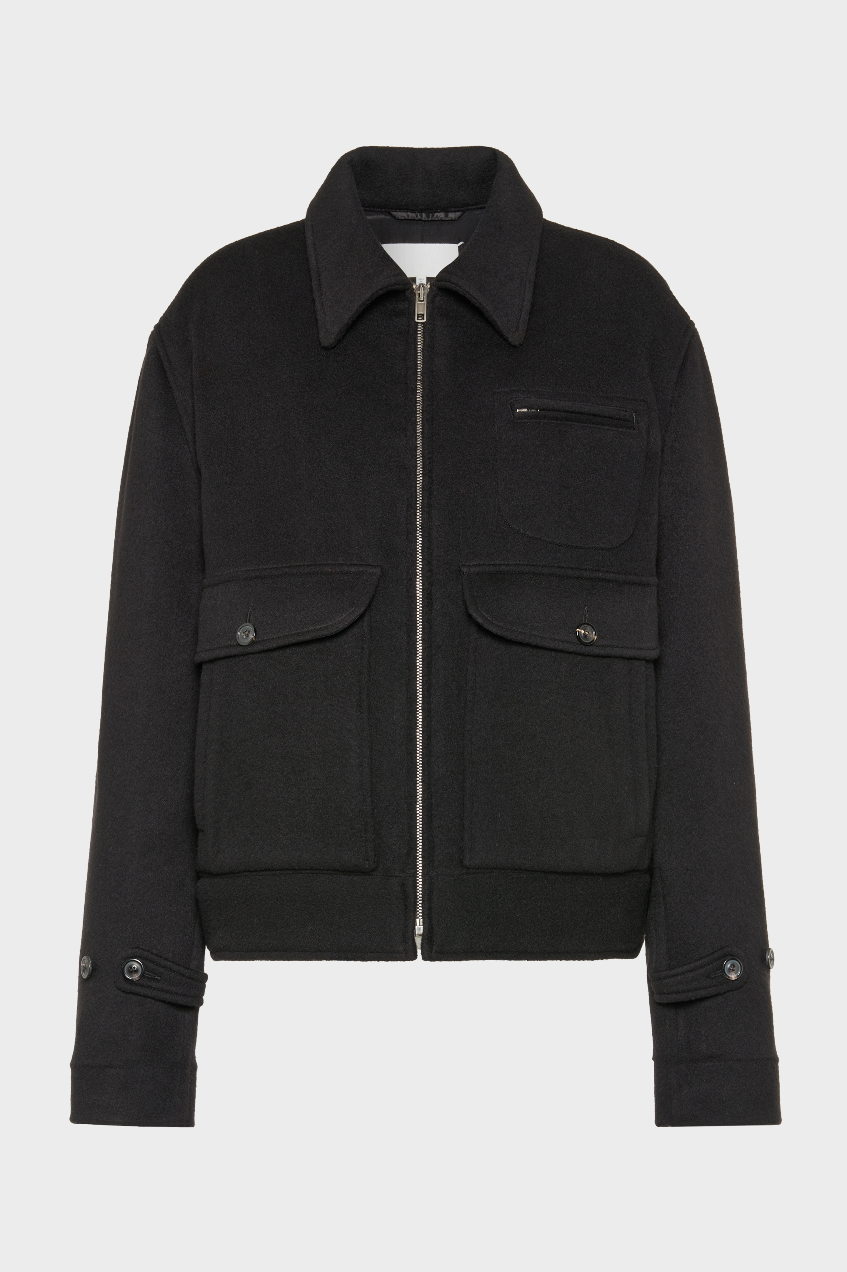 Wool cashmere caban jacket