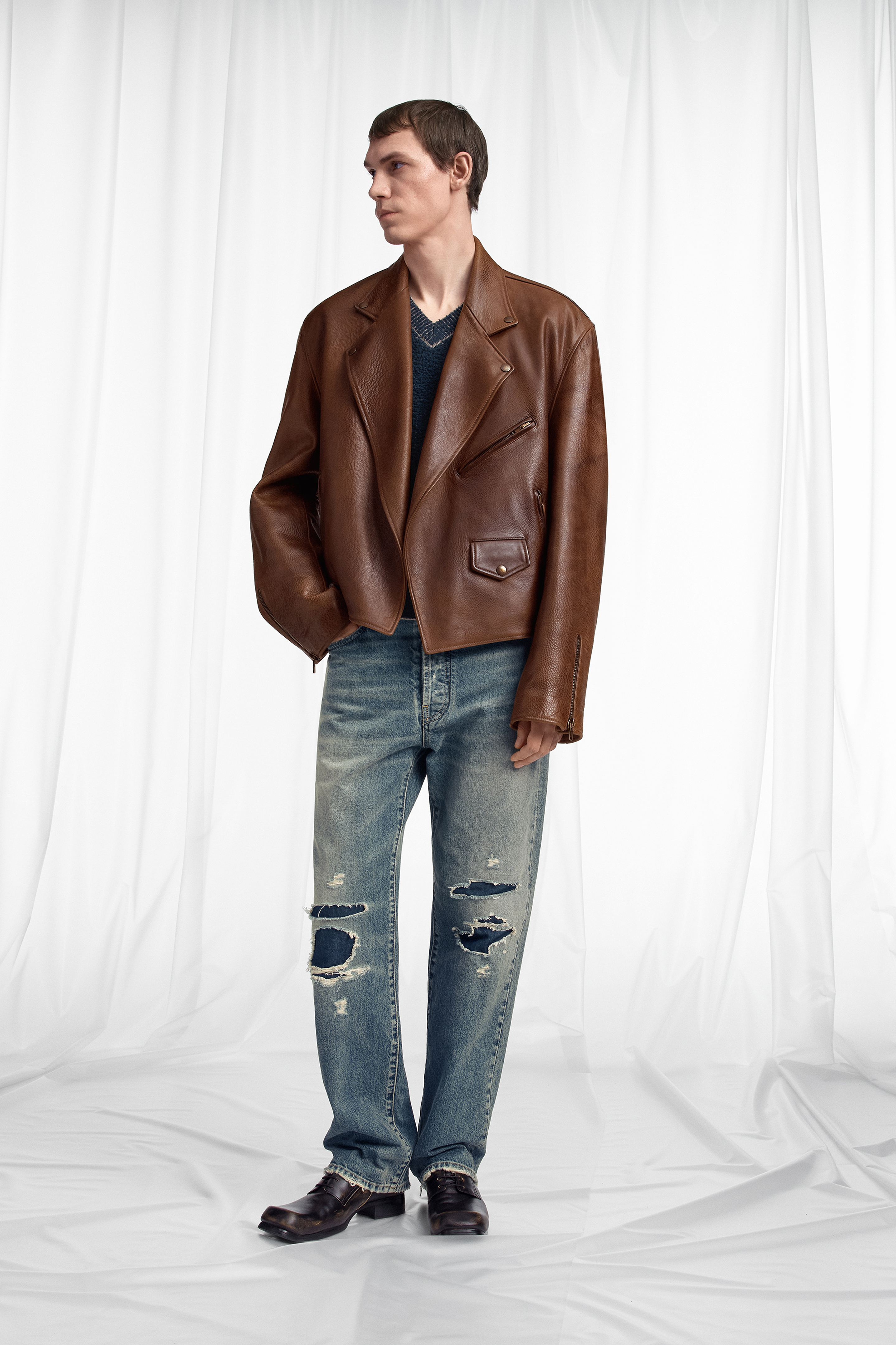 Veste en cuir Biker