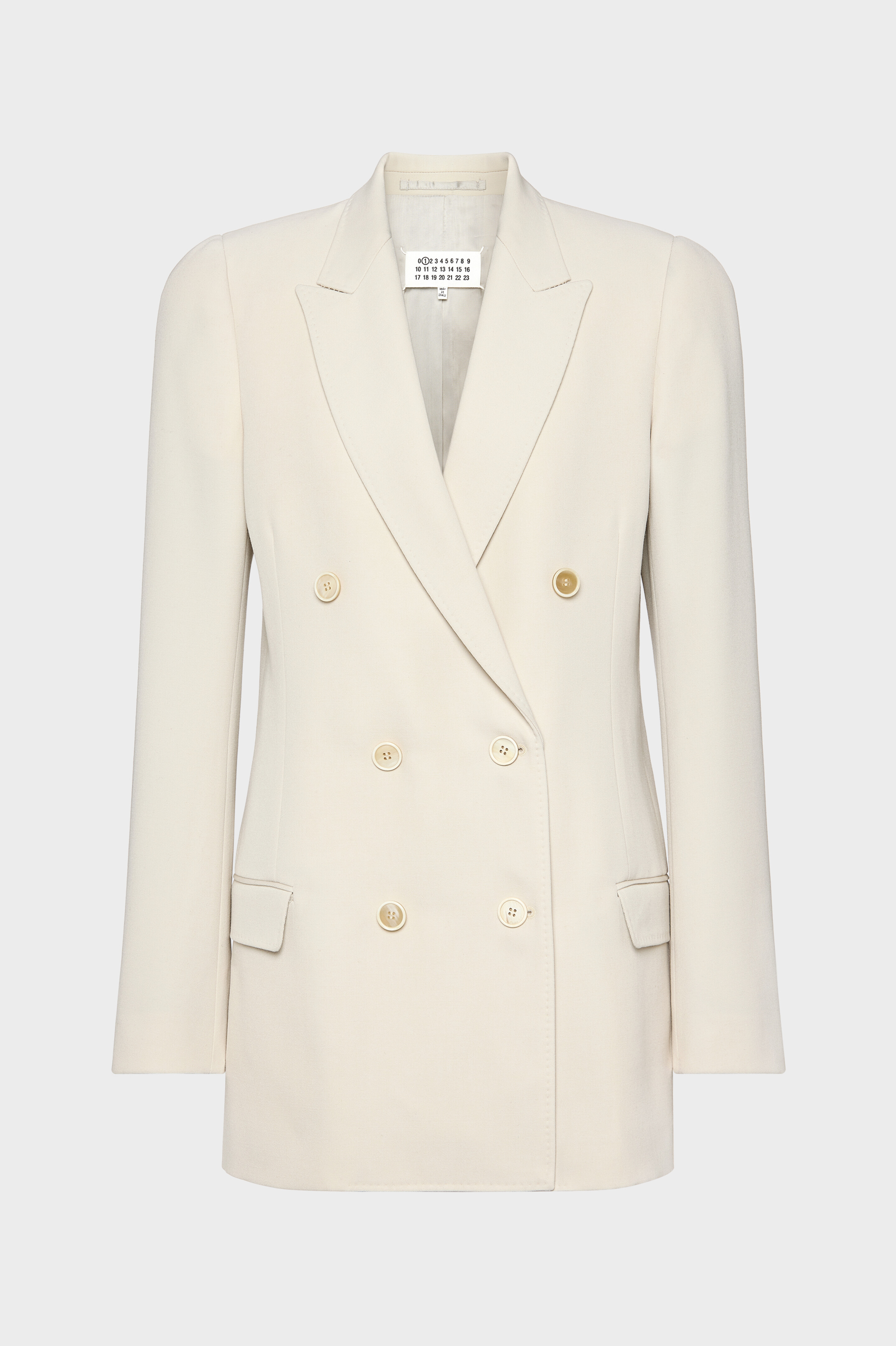 Blazer &agrave; double boutonnage en laine