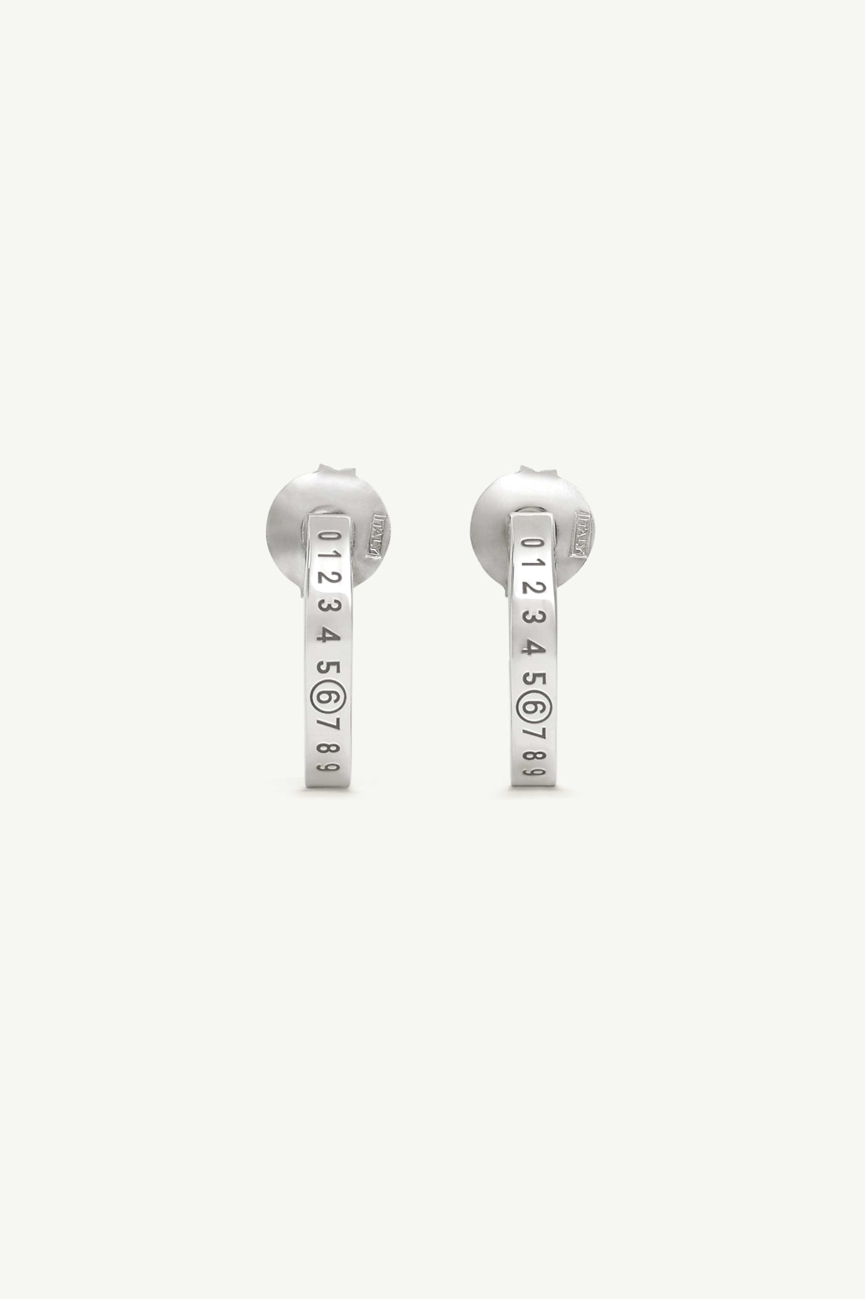 Numeric Minimal Signature Hoop Earrings
