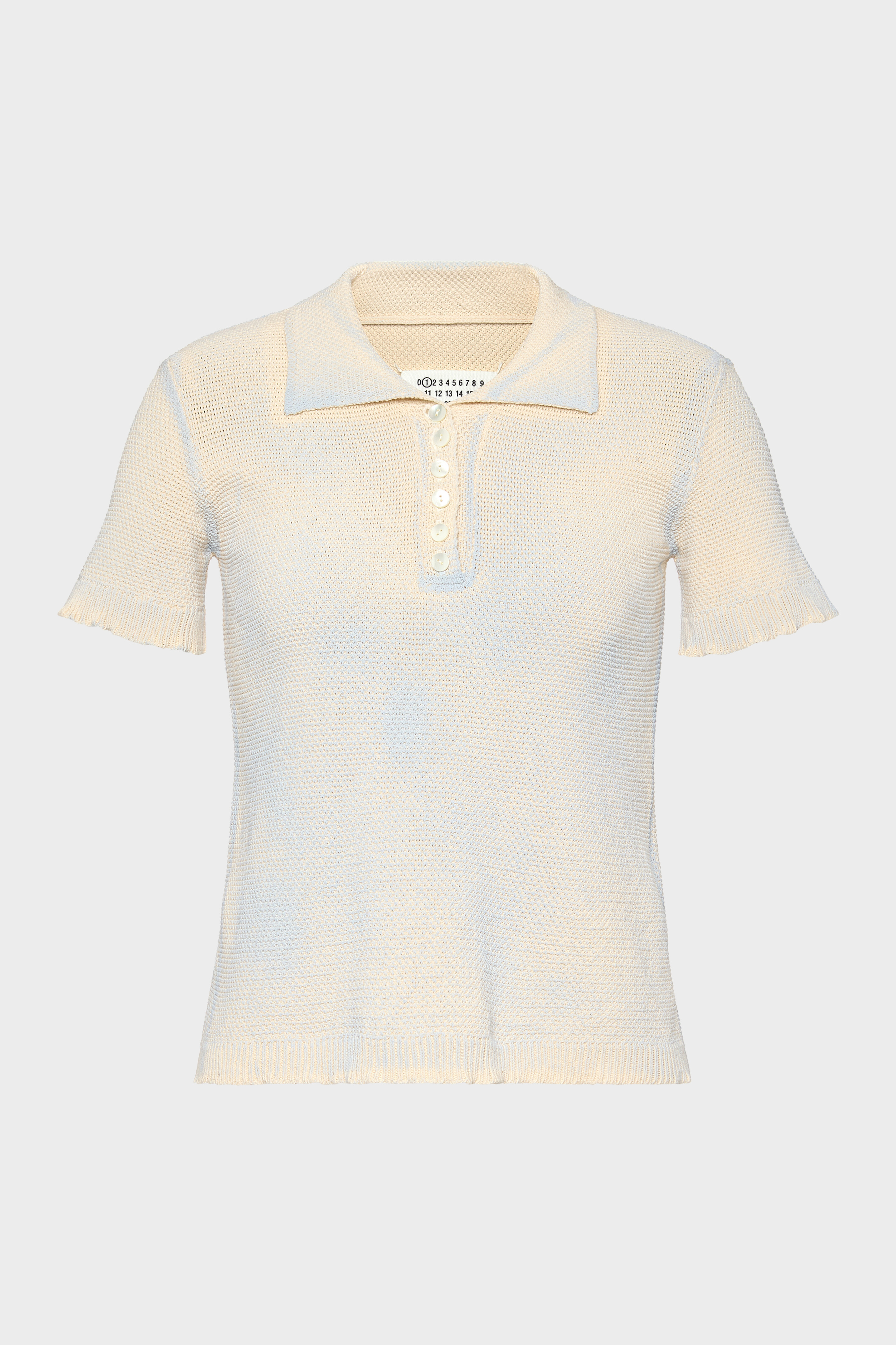 Stamped Cotton Knit Polo