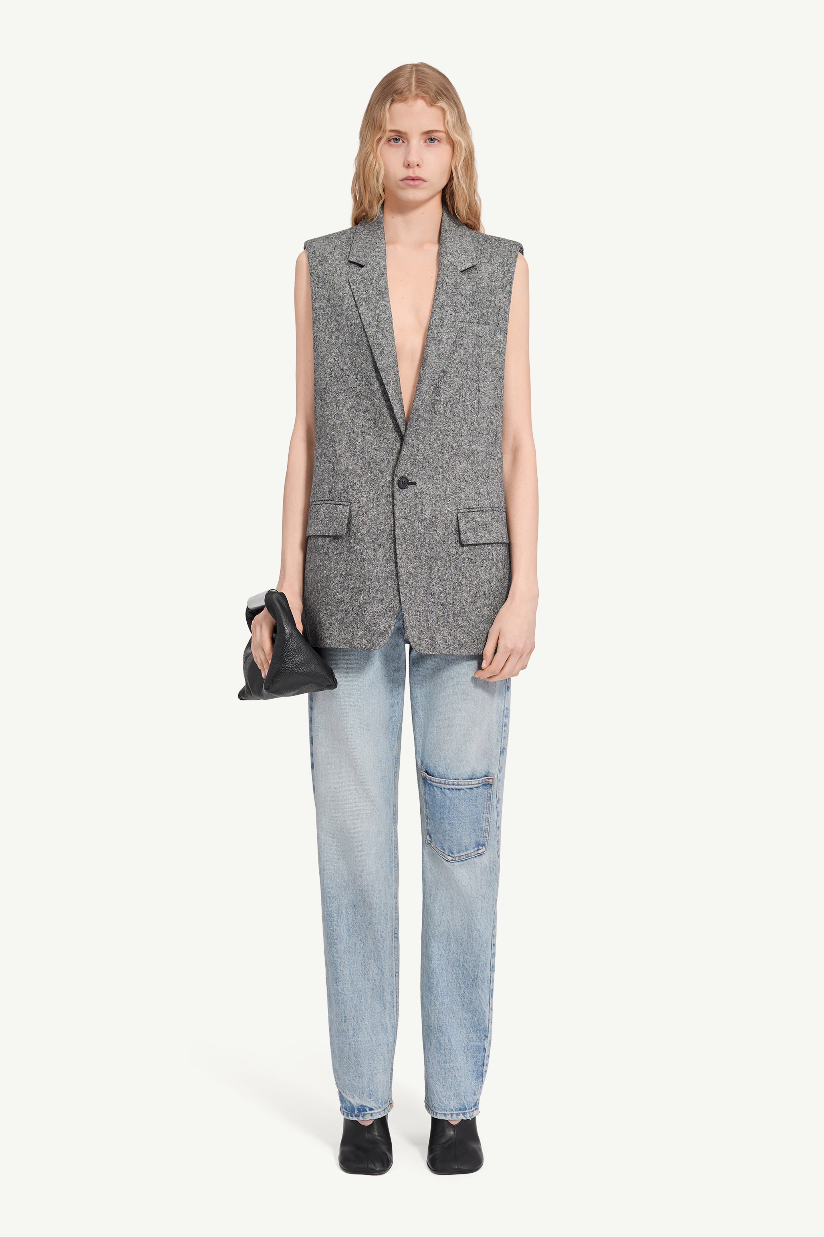 Dotty tweed gilet