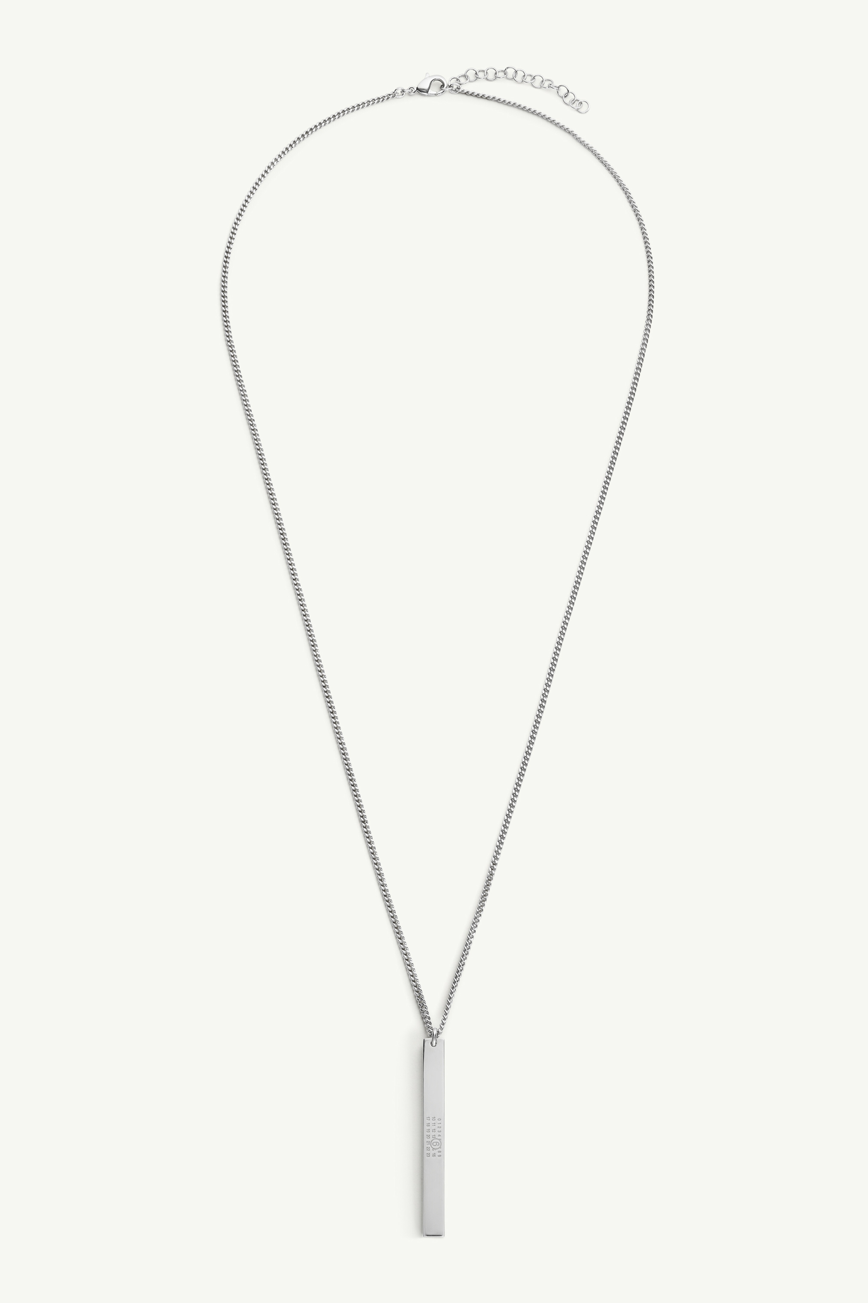 Numeric bar necklace