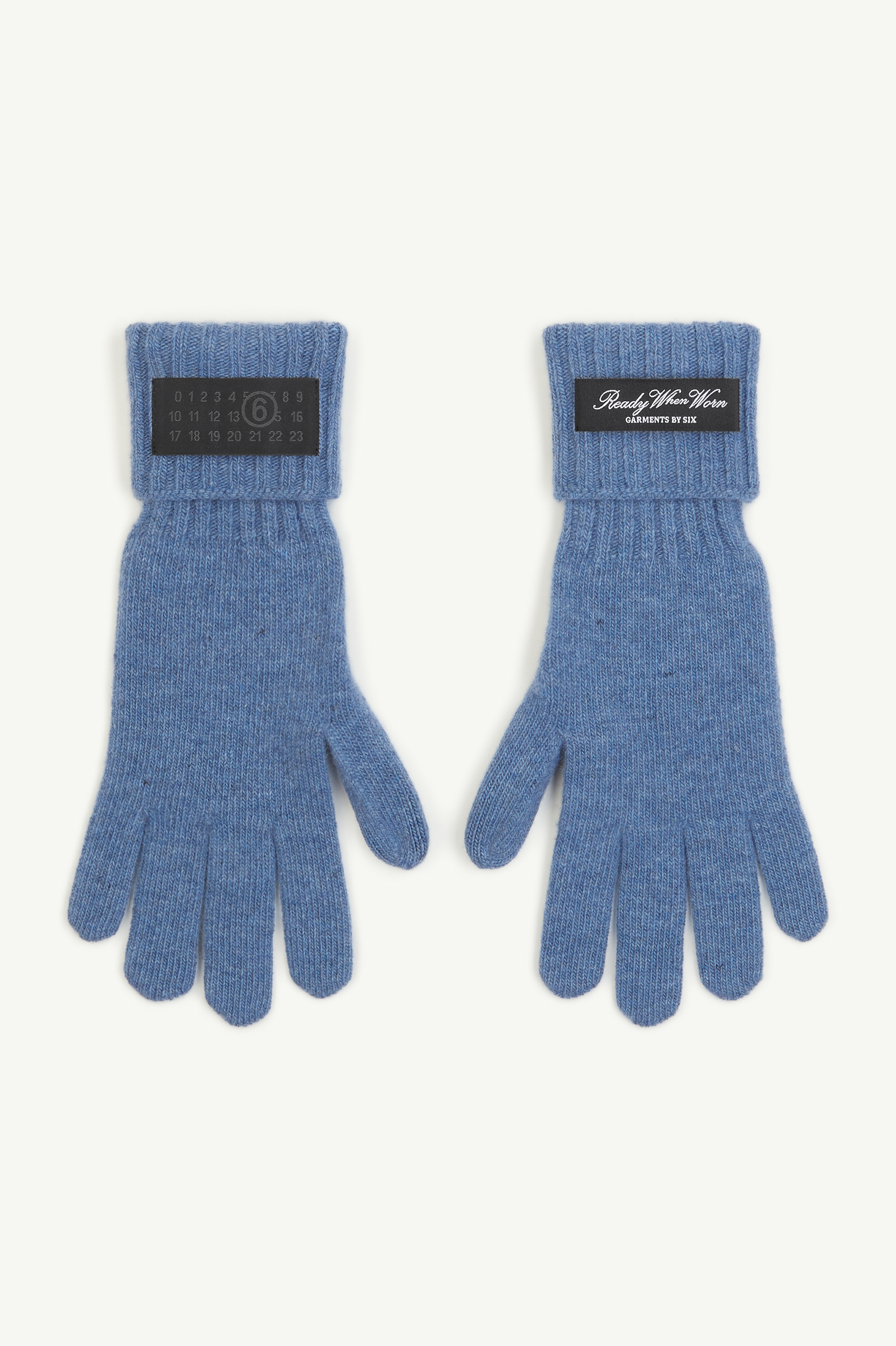 Wool-blend knit gloves