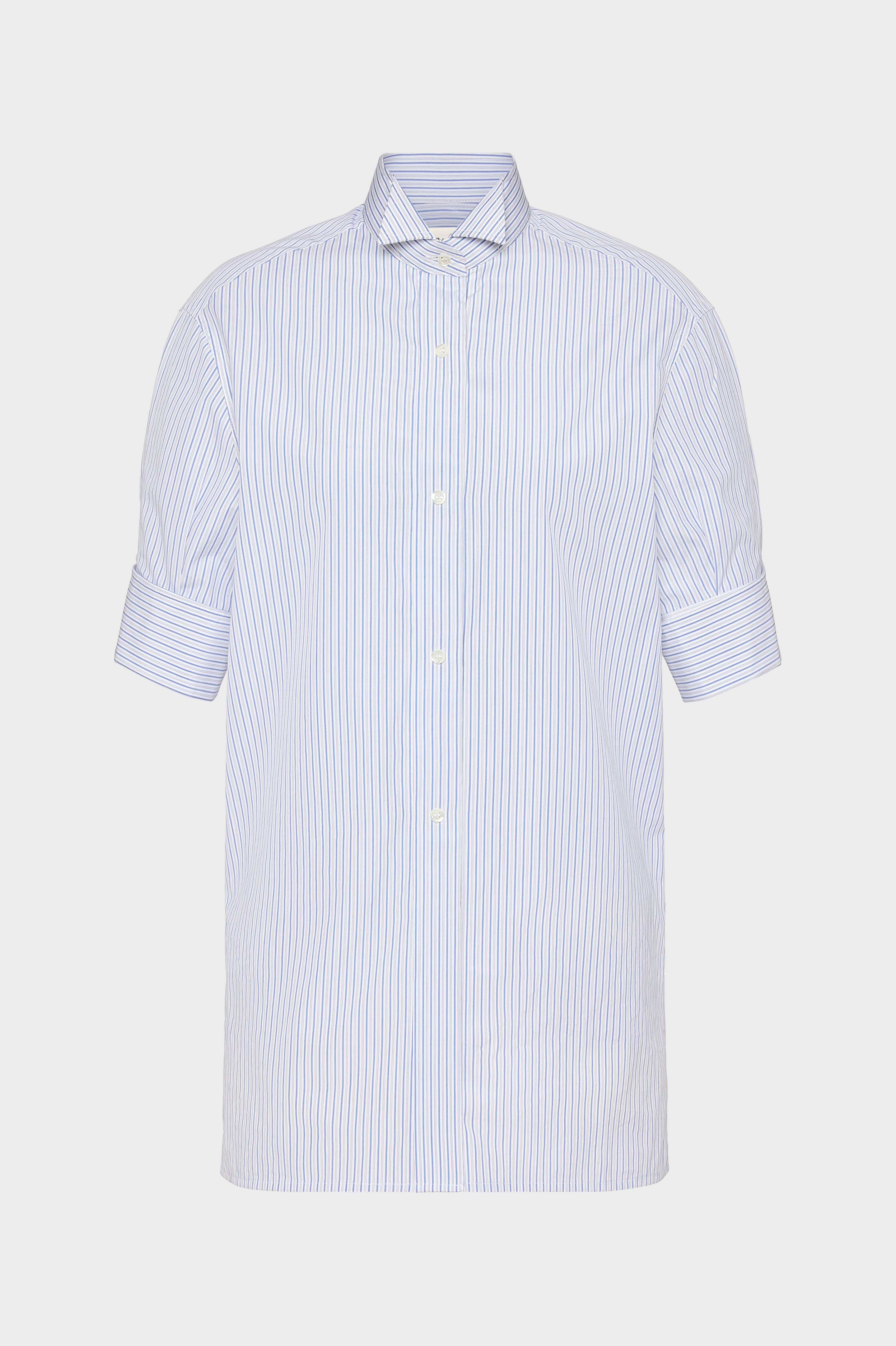Striped Cotton Short-Sleeve Shirt