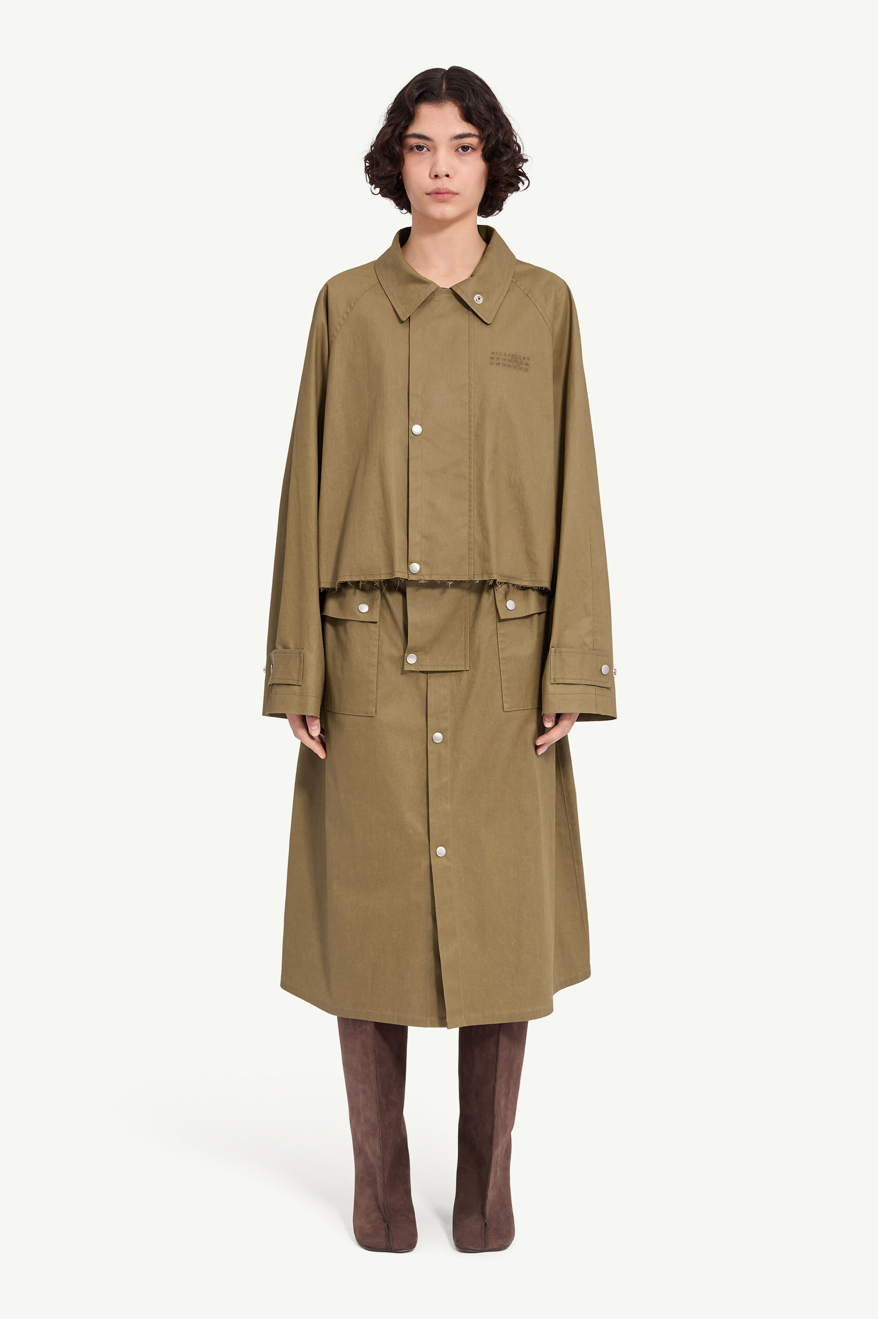 Coated trench jacket