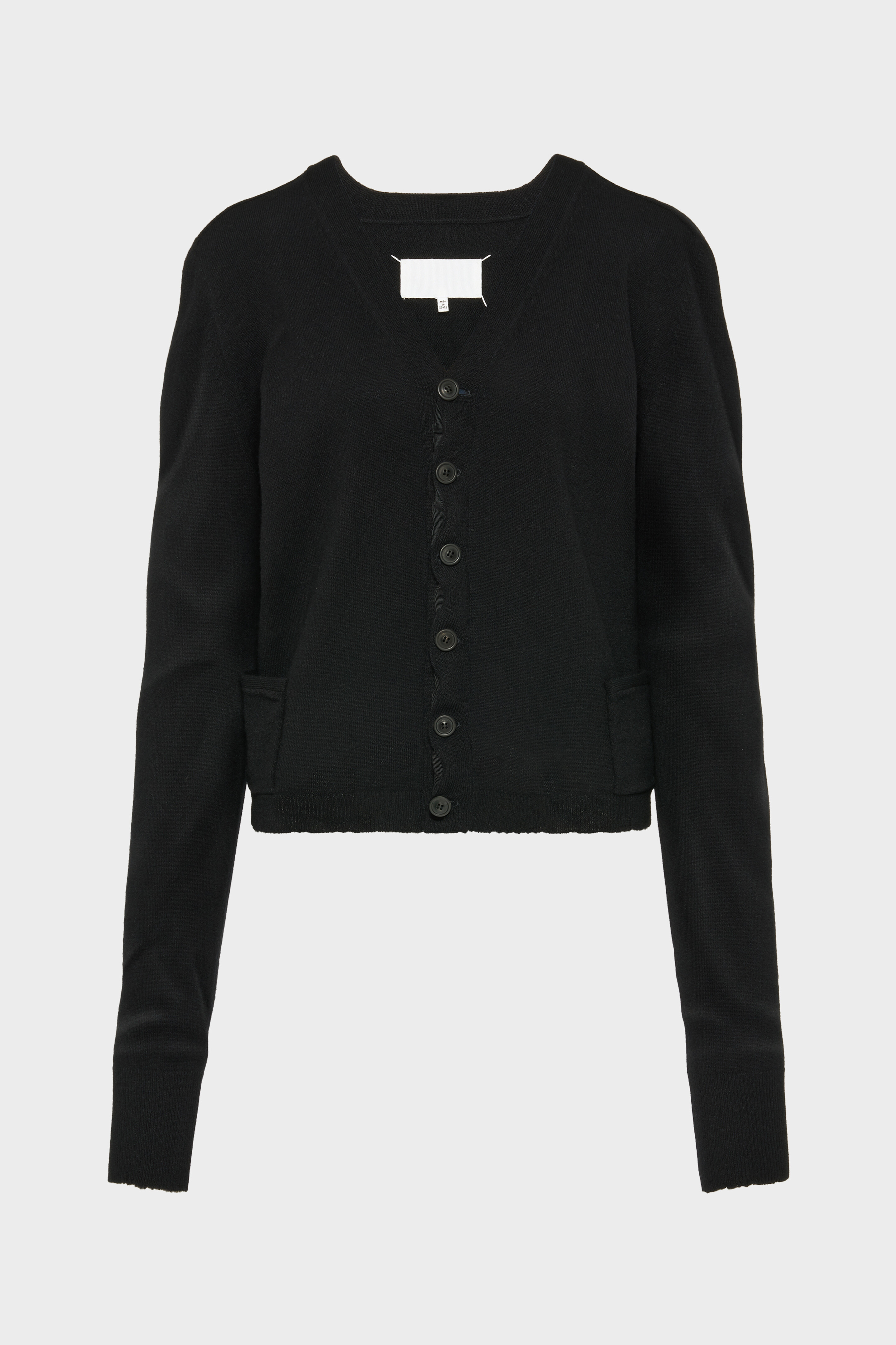 Cardigan &agrave; col en V en laine