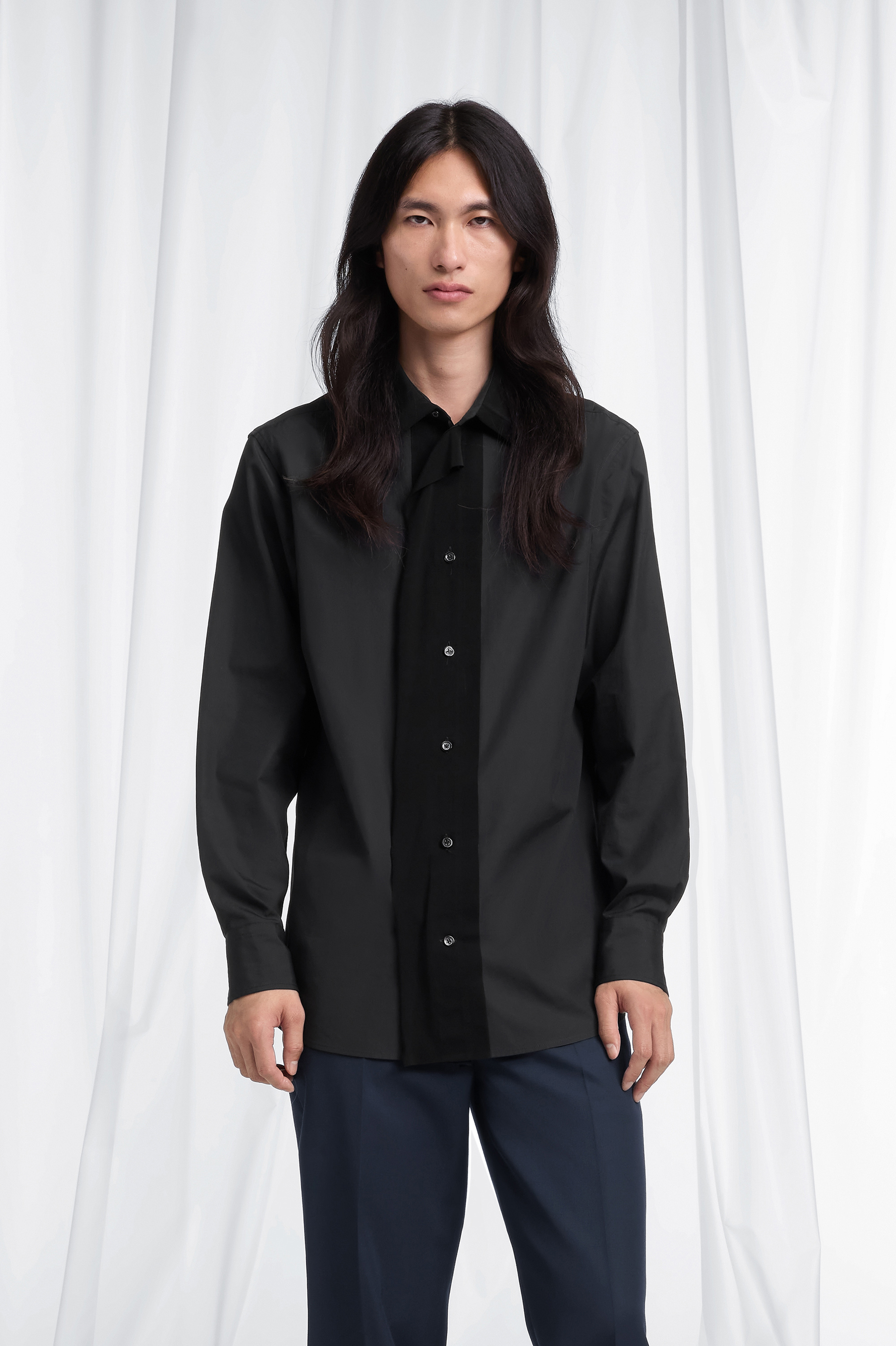 Fusion Velvet Placket Cotton Shirt