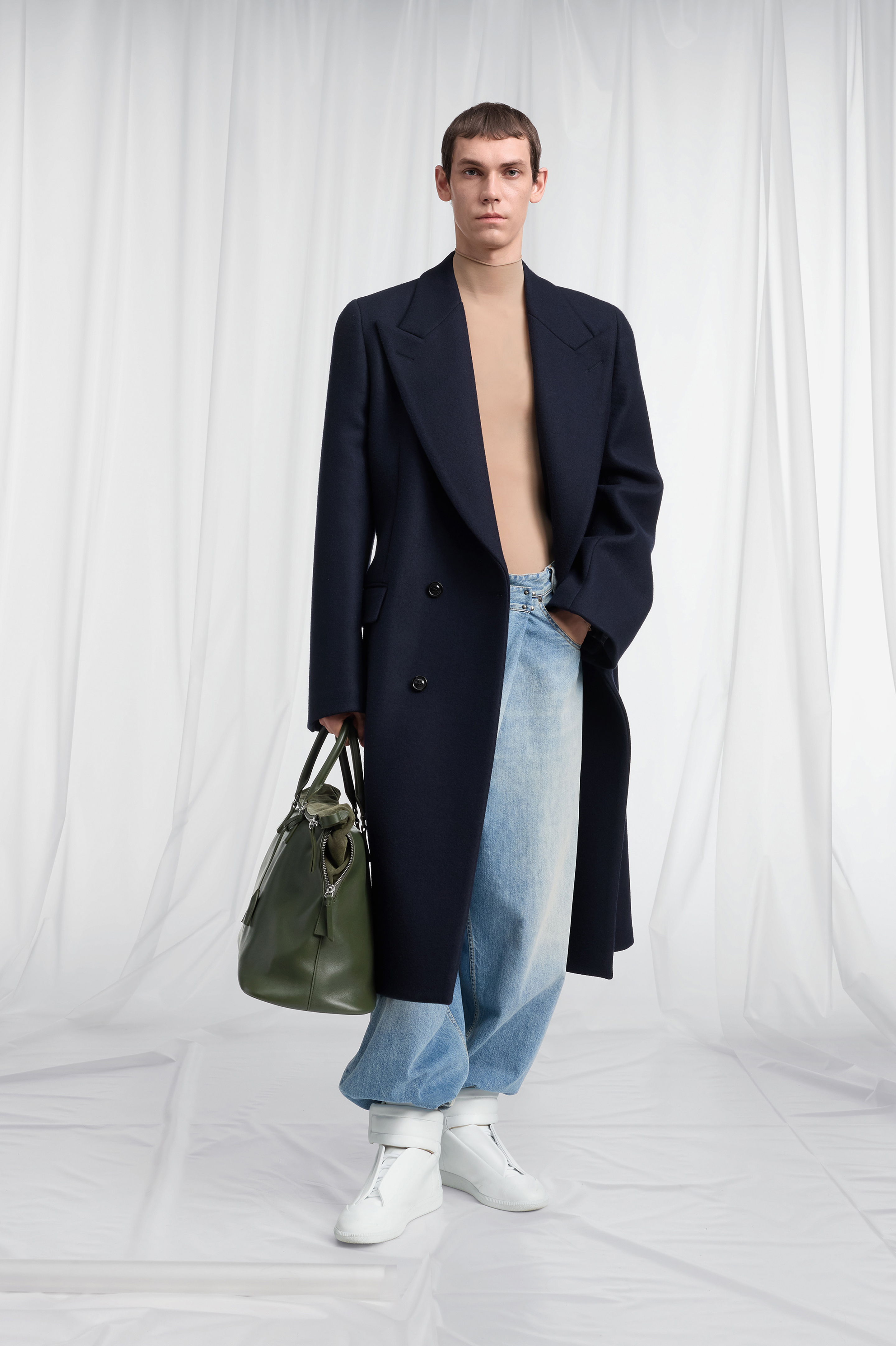 Double-Breasted Wool Overcoat